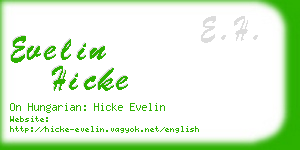 evelin hicke business card